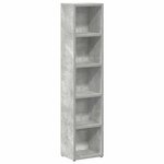 vidaXL Armoires à CD 2 Pièces Gris béton 21x16x93 5 cm Aggloméré
