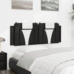 vidaXL Coussin de tête de lit noir et blanc 152 cm similicuir