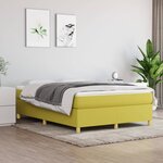 vidaXL Cadre de lit sans matelas vert 140x190 cm tissu