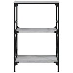 vidaXL Bibliothèque à 3 niveaux sonoma gris 59x35x90 5 cm