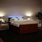 vidaXL Sommier à lattes de lit avec matelas Rose 140x190 cm Velours