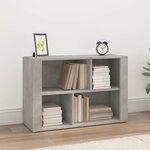 vidaXL Buffet Gris béton 80x30x54 cm Bois d'ingénierie