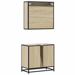 vidaXL Ensemble de meubles de salle de bain 2 Pièces chêne sonoma