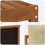 vidaXL Ensemble de canapés d'extérieur 7 pc Naturel et Beige
