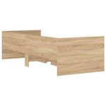 vidaXL Cadre de lit avec tiroirs sans matelas chêne sonoma 90x200 cm