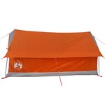 vidaXL Tente de camping 2 personnes gris et orange imperméable