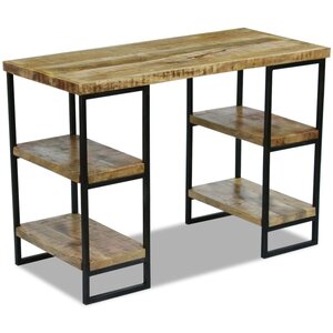 vidaXL Bureau en bois de manguier 110 x 50 x 76 cm