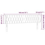 vidaXL Tête de lit avec oreilles Noir 183x23x78/88 cm Tissu
