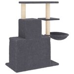 vidaXL Arbre à chat avec griffoirs en sisal Gris foncé 83 cm