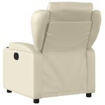vidaXL Fauteuil inclinable Crème Similicuir