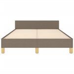 vidaXL Cadre de lit sans matelas taupe 120x190 cm tissu