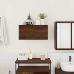 vidaXL Armoire murale de bain chêne marron 60x25x30 cm bois ingénierie