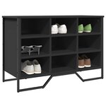 vidaXL Armoire à chaussures noir 90x38x61 5 cm bois d'ingénierie