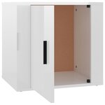 vidaXL Table de chevet Blanc brillant 50x39x47 cm