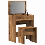 vidaXL Coiffeuse Bois Ancien 60 x 40 x 75 cm Bois d'ingénierie