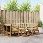 vidaXL Ensemble de canapés d'extérieur 7 pc Naturel et Beige