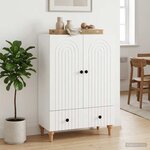 vidaXL Buffet Blanc 66 x 34 5 x 95 cm Bois d'ingénierie