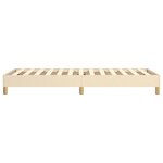 vidaXL Cadre de lit sans matelas crème 90x190 cm tissu