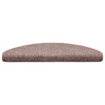 vidaXL Tapis d'escalier auto-adhésifs 30 pièces 65 x 21 x 4 cm Marron clair Demi-rond Grand
