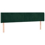 vidaXL Tête de lit à LED Vert foncé 163x16x78/88 cm Velours