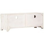 vidaXL Meuble TV Bois massif d'acacia 110x30x40 cm Blanc
