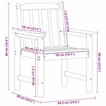 vidaXL Chaises de jardin 4 pièces noir 65 5x55 5x88 cm HDPE