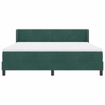 vidaXL Lit à ressorts avec matelas Vert foncé 200 x 180 cm Polyester