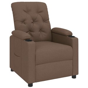 vidaXL Fauteuil inclinable Marron Tissu