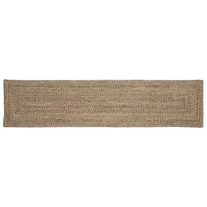 vidaXL Tapis de surface Rectangulaire Naturel et Noir 60 x 200 cm Jute