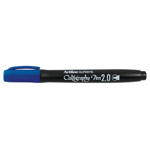 Marqueur 'calligraphy pen' pointe 2 mm coloris bleu artline