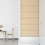 vidaXL Panneaux muraux 12 Pièces Crème 90x30 cm Tissu 3 24 m²