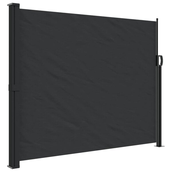 vidaXL Auvent latéral rétractable noir 160x300 cm