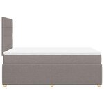 vidaXL Sommier à lattes de lit avec matelas taupe 120x190 cm tissu