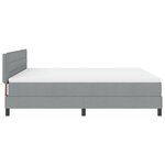 vidaXL Lit Box Spring avec Matelas Gris Clair 180x200 cm Tissu