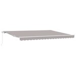 vidaXL Auvent Gris clair 450 x 300 x 165 cm Polyester et métal