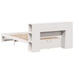 vidaXL Lit bibliothèque sans matelas blanc 160x200 cm bois pin massif