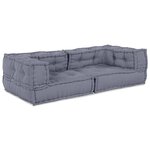 vidaXL Canapé modulaire 3 Pièces Gris 140 x 70 x 36 cm tissu