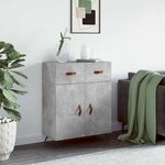 vidaXL Buffet gris béton 69 5x34x90 cm bois d'ingénierie