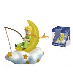 Figurine Décorative Le Petit Prince Pêchant dans les Nuages - Résine Artisanale