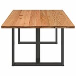 vidaXL Table à manger marron clair bois de chêne massif rectangulaire