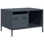 vidaXL Table basse anthracite 68 5x50x43 5 cm acier laminé à froid
