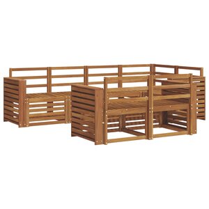 vidaXL Ensemble de canapés d'extérieur 7 pc Naturel Polyester