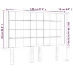 vidaXL Tête de lit à LED Noir 147x16x118/128 cm Tissu
