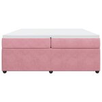 vidaXL Sommier à lattes de lit avec matelas Rose 200x200 cm Velours