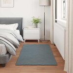 vidaXL Tapis en Fourrure Synthétique de Lapin Olite Anthracite