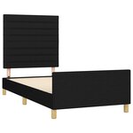 vidaXL Cadre de lit sans matelas noir 90x200 cm tissu