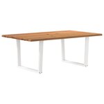 vidaXL Table à manger et bord naturel bois massif chêne