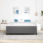 Lit Box Spring vidaXL Gris clair Super King en tissu en velours côtelé