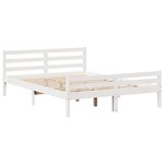 vidaXL Lit bibliothèque sans matelas blanc 140x200 cm bois pin massif