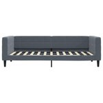 vidaXL Lit de jour avec matelas gris foncé 100x200 cm velours